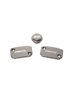 Jeu de bouchons de réservoir RFX Pro (Gris minéral) - KTM SX/SXF (Frein et embrayage Brembo)
