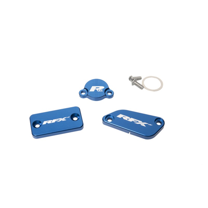 Jeu de bouchons de réservoir RFX Pro (Bleu) - KTM SX65/85 (Frein Brembo et embrayage Magura) Jeu de bouchons de réservoir RFX Pro (Bleu) - KTM SX65/85 (Frein Brembo et embrayage Magura)