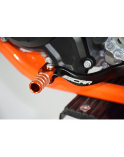 Sélecteur de vitesse SCAR noir mat/embout orange KTM SXF450