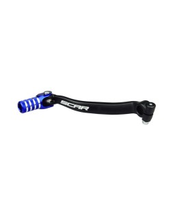 Sélecteur de vitesse SCAR noir mat/embout bleu Kawasaki KX250F