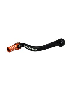 Sélecteur de vitesse SCAR noir mat/embout orange KTM SX125