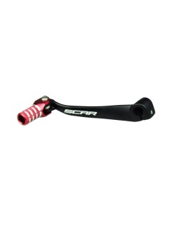 Sélecteur de vitesse SCAR noir mat/embout rouge Honda CRF150R