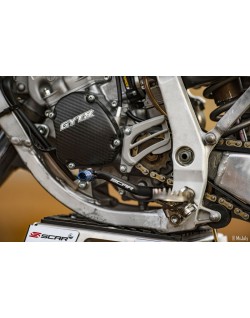 Sélecteur de vitesse SCAR noir mat/embout bleu Yamaha YZ125