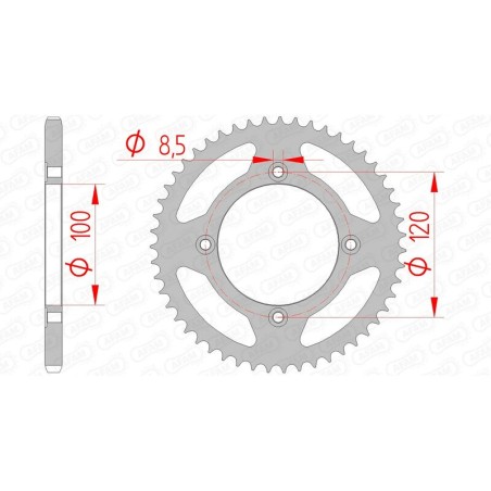 Couronne AFAM acier standard 38101 - 420