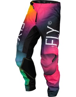 Pantalon enfant FLY RACING Kinetic Prodigy - Fuschia/Electric Blue/Hi-Vis