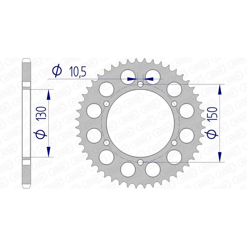 Couronne AFAM aluminium 13604 - 520 Couronne AFAM aluminium 13604 - 520