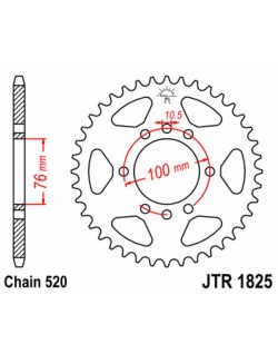 Couronne JT SPROCKETS acier standard 1825 - 520