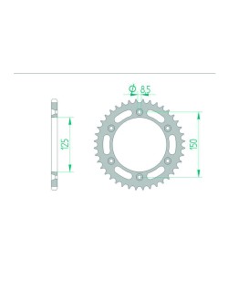 Couronne AFAM acier standard 71304 - 520