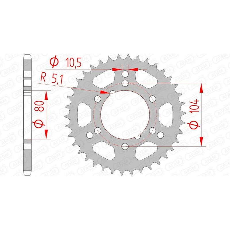 Couronne AFAM acier standard 98300 - 520 Couronne AFAM acier standard 98300 - 520