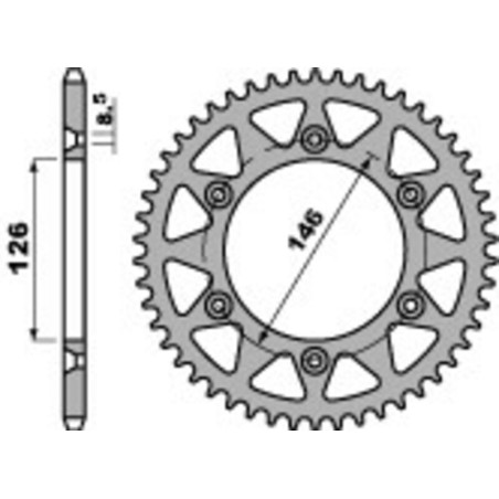 Couronne PBR aluminium Ultra-Light 808 - 525
