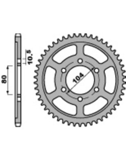 Couronne PBR acier C45 standard 4359 - 525