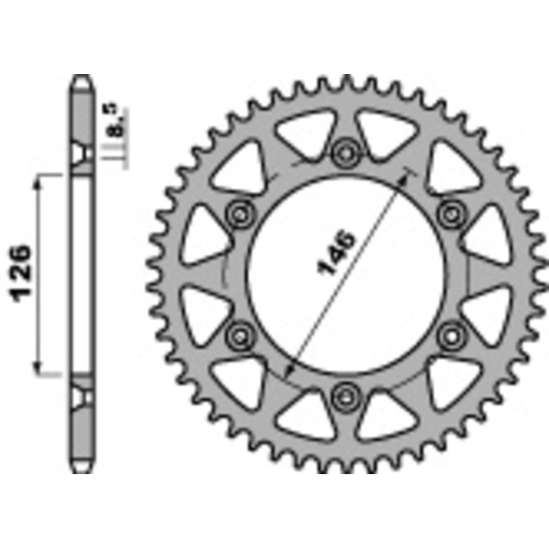 Couronne PBR acier C45 standard 808 - 520 Couronne PBR acier C45 standard 808 - 520