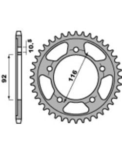 Couronne PBR acier C45 standard 4542 - 530