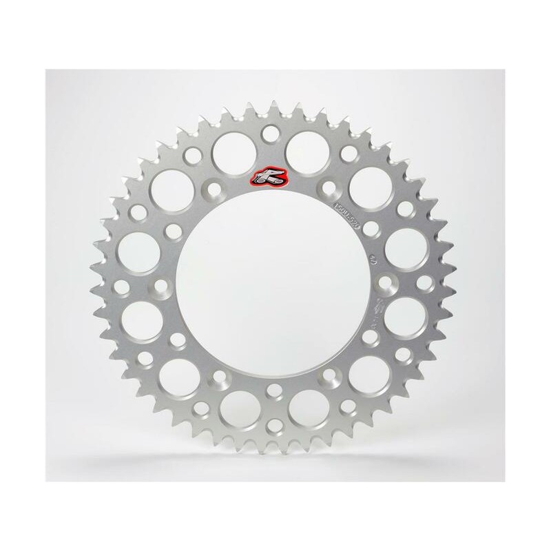 Couronne RENTHAL aluminium Ultra-Light anti-boue anodisé dur HA - 520 Couronne RENTHAL aluminium Ultra-Light anti-boue anodisé dur HA - 520