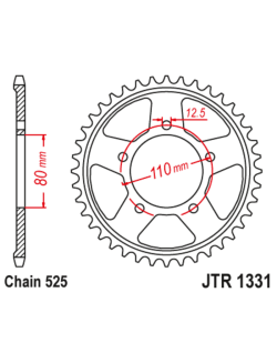 Couronne JT SPROCKET acier standard 1331 - 525