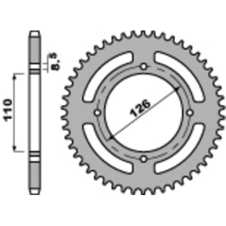 Couronne PBR acier C45 standard 4418 - 420