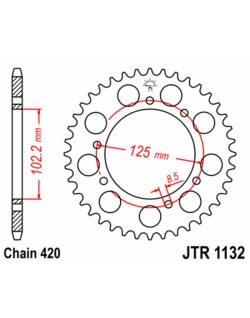 Couronne JT SPROCKETS acier standard 1132 - 420