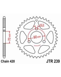 Couronne JT SPROCKETS acier standard 239 - 420