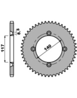 Couronne PBR acier C45 standard 831 - 428