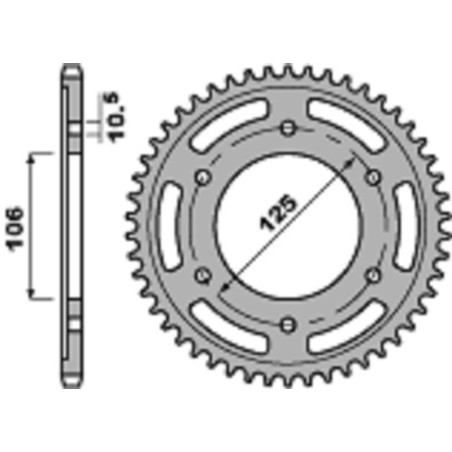 Couronne PBR aluminium ultra-light anodisé dur 4530 - 520