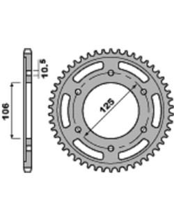 Couronne PBR aluminium ultra-light anodisé dur 4530 - 520