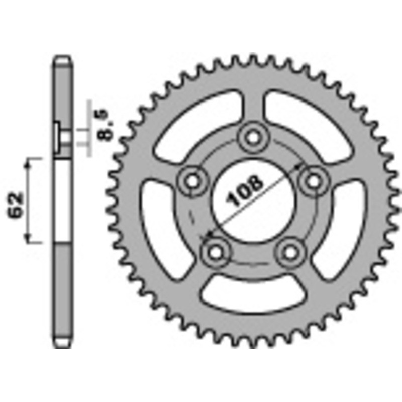 Couronne PBR acier C45 standard 714 - 520 Couronne PBR acier C45 standard 714 - 520