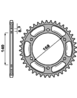 Couronne PBR acier C45 standard 4550 - 525