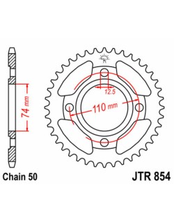 Couronne JT SPROCKETS acier standard 854 - 530