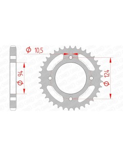 Couronne AFAM acier standard 10505 - 530