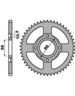 Couronne PBR acier C45 standard 269 - 428