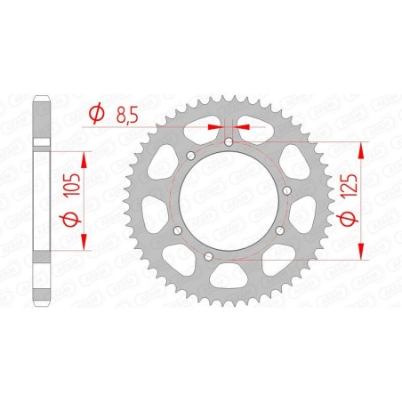 Couronne AFAM acier standard 47200 - 428