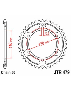 Couronne JT SPROCKETS acier standard 479 - 530