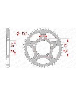 Couronne AFAM acier standard 14404 - 525