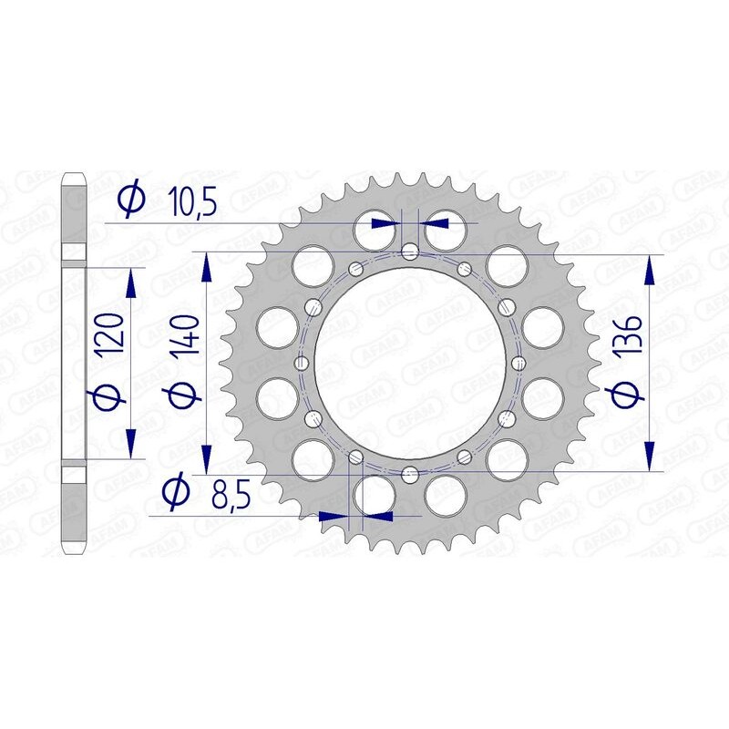 Couronne AFAM aluminium 17404520 Couronne AFAM aluminium 17404520