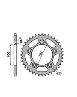 Couronne PBR aluminium ultra-light anodisé dur 4444 - 520