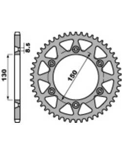 Couronne PBR acier C45 standard 270 - 520