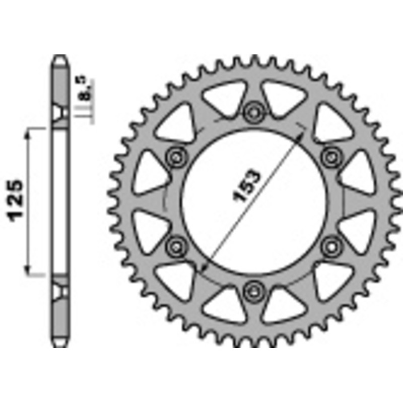 Couronne PBR acier C45 standard 289 - 520 Couronne PBR acier C45 standard 289 - 520