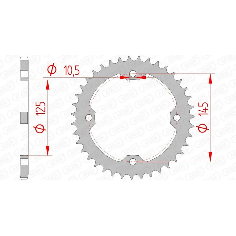 Couronne AFAM acier standard 12407 - 520