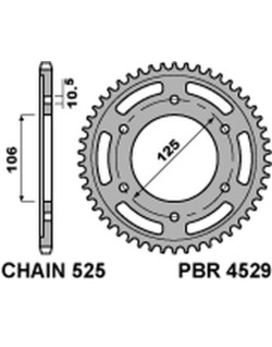 Couronne PBR acier C45 standard 4529 - 525