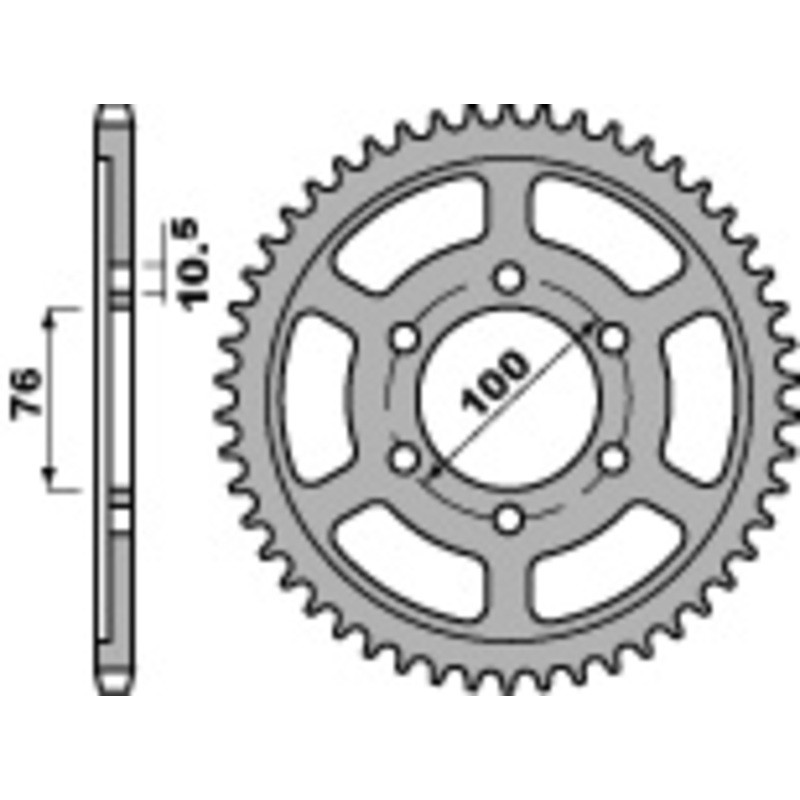 Couronne PBR acier C45 standard 825 - 530 Couronne PBR acier C45 standard 825 - 530