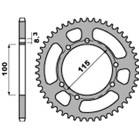 Couronne PBR aluminium ultra-light 4502 - 428