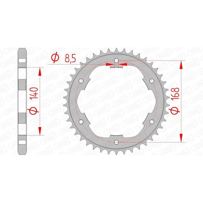 Couronne AFAM acier standard 92634 - 525 Couronne AFAM acier standard 92634 - 525