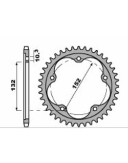 Couronne PBR aluminium ultra-light anodisé dur 4464 - 520