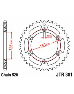 Couronne JT SPROCKETS acier standard 301 - 520