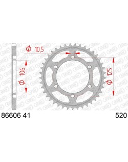 Couronne AFAM acier standard 86606 - 520