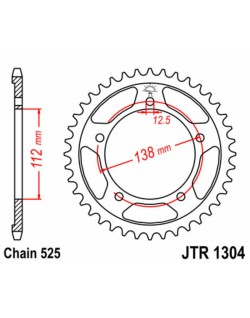Couronne JT SPROCKETS acier standard 1304 - 525