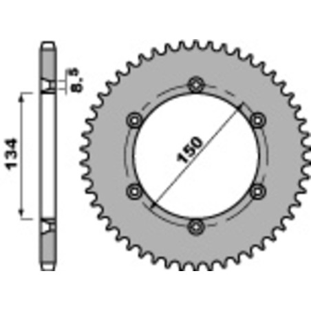 Couronne PBR acier C45 standard 4330 - 428