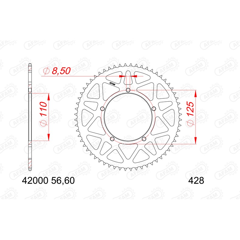 Couronne AFAM aluminium 42000 - 428