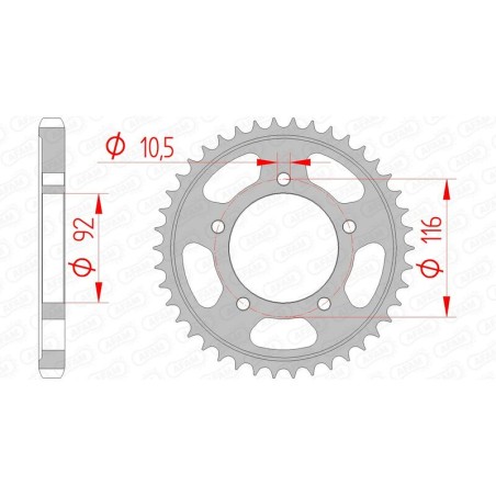 Couronne AFAM acier standard 16900530