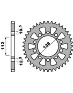 Couronne PBR aluminium ultra-light anodisé dur 4684 - 525